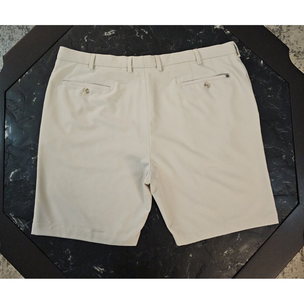 Peter Millar Salem Performance Shorts 44 Beige Khaki Golf Stretch Crown Sport